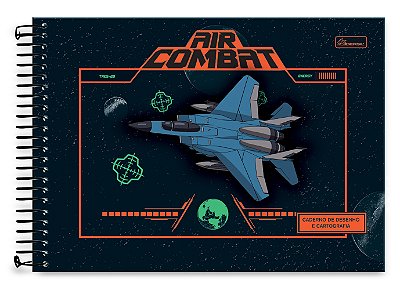 Caderno de Desenho Capa Dura Air Combat ACD03