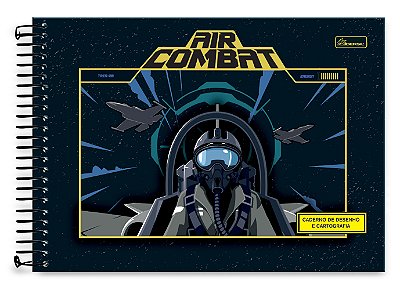 Caderno de Desenho Capa Dura Air Combat ACD04