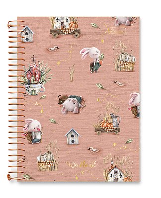 Caderno Colegial 01 Matéria Capa Dura Woodland WL02