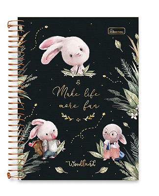 Caderno Colegial 01 Matéria Capa Dura Woodland WL04