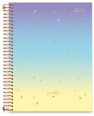 Caderno + Planner Universitário 20 Matérias Capa Dura Sweetly SW03