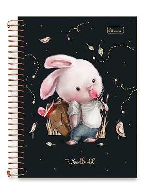 Caderno Colegial 15 Matéria Capa Dura Woodland WL01