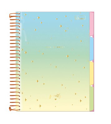 Caderno Colegial Espiralado Criativo Capa Plástica Sweetly SWCPP01