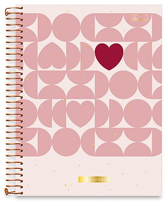 Caderno Universitário 20 Matérias Capa Dura It's Love ILU01