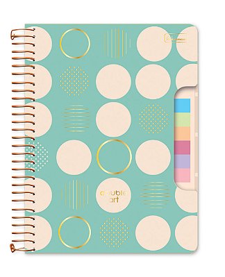 Caderno Colegial Espiralado Criativo Capa Cartão Double Art DACB03