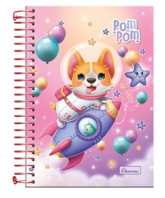 Caderno ¼ Capa Dura Pom Pom PP1403