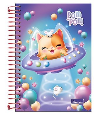 Caderno ¼ Capa Dura Pom Pom PP1404