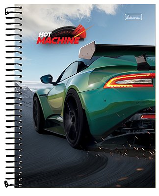 Caderno Universitário 15 Matérias Capa Dura Hot Machine HM03