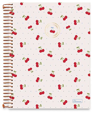 Caderno Universitário 15 Matérias Capa Dura Cherry Lovers CV03