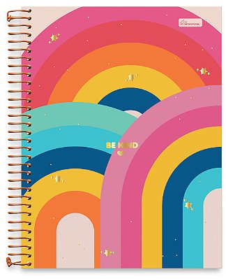 Caderno Universitário 10 Matérias Capa Dura Be Kind BK02