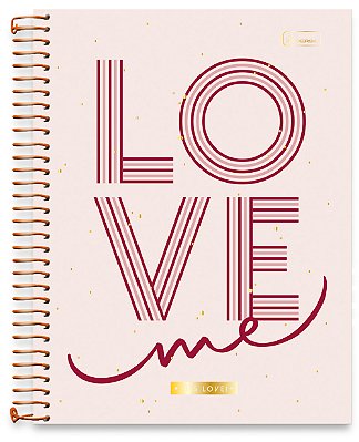 Caderno Colegial 10 Matérias Capa Dura It's Love ILU03