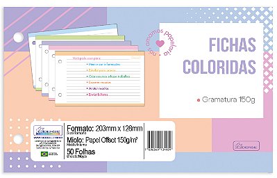 Refil Mini Caderno Argolado – Folhas coloridas Refis FCR01