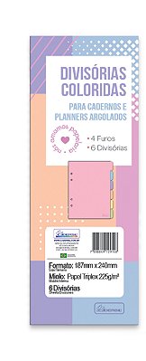 Refil Divisórias – Cadernos e Planners Argolado Refis DCPR01