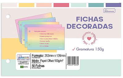 Refil Mini Caderno Argolado – Folhas coloridas Refis FCR03