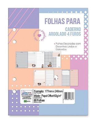 Refil Caderno Colegial Argolado – Folhas persona Refis FPCR05