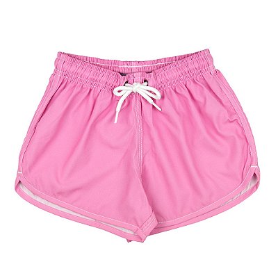 Short Praia Liso Rosa Chiclete