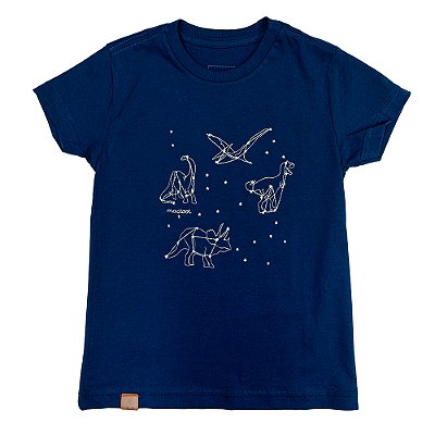 Camiseta Dino Constelação Azul