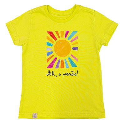 Camiseta Básica Sol Colorido