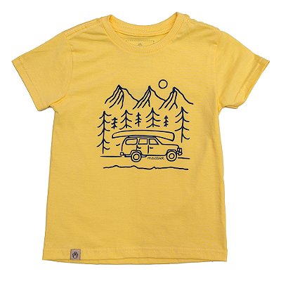 Camiseta Básica Carro Amarelo