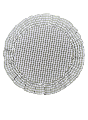 Jogo Americano Redondo de Babado Verde