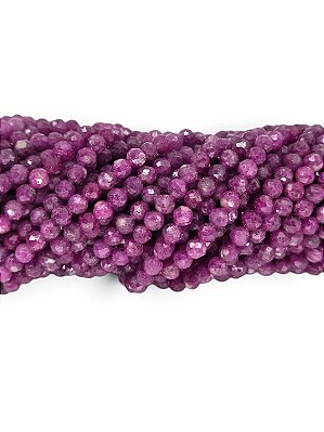 Rubi Indiano Micro Esfera Facetada 3mm