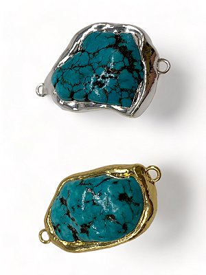 Entremeio Turquesa Reconstituída - 41x28mm