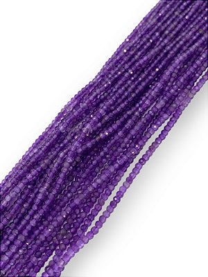 Ametista Escura Micro - Rondel Facetado - 2,5mm