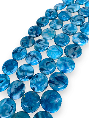 Madrepérola Tingida (Azul) - Moeda 25mm