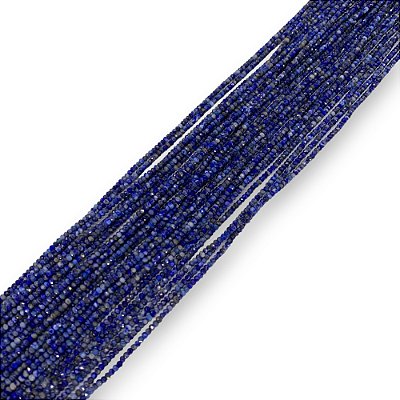 Lápis Lazuli Rondel Facetado - Micro - 2mm