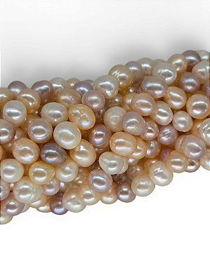 Pérola de Água Doce Esfera Irregular Mesclada 7mm