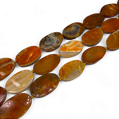 Ágata Amarela/Laranja Oval