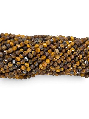 Olho de Tigre Micro Esfera Facetada 2mm