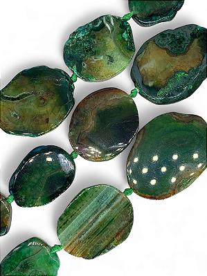 Ágata Verde Oval Irregular