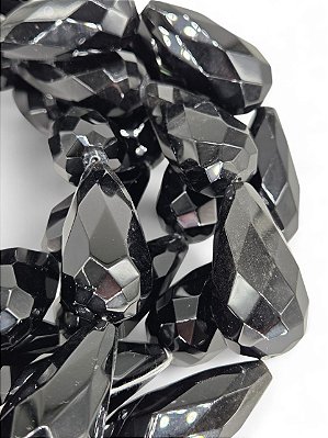 Ágata Negra Gota Facetada