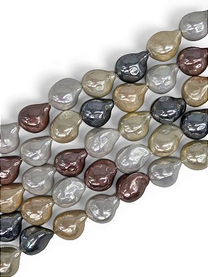 Pérola Shell Barroca Mix Rosê e Bronze