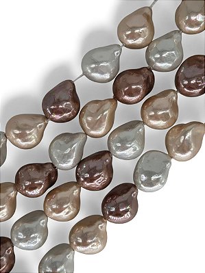 Pérola Shell Barroca Mix Rosê e Bronze