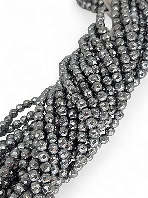 Hematita Prata Esfera Facetada