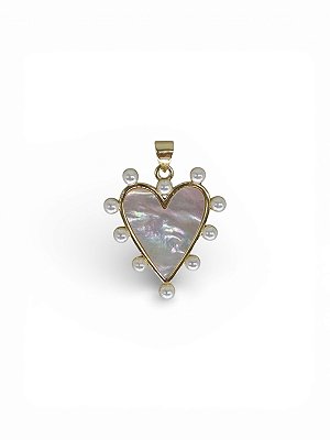 Pingente Coração Madrepérola