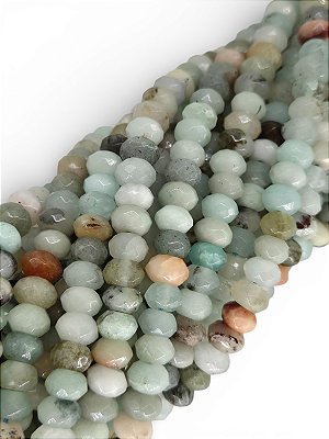 Amazonita Clara Rondel Facetado