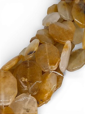 Ágata Amarela Chapa Octogonal