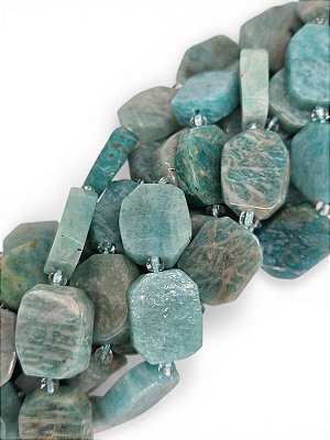 Amazonita Octogonal Chapa