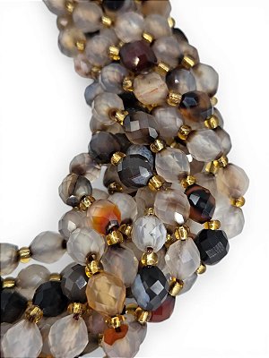 Ágata Natural Balão Facetado