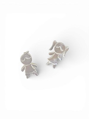 Pingente Criança Madrepérola Furo Lateral