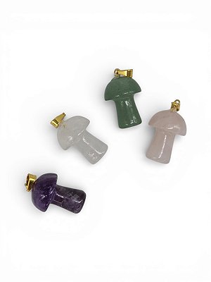 Pingente Cogumelo Pedra Natural