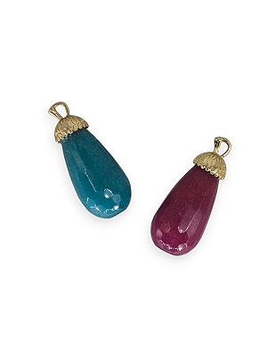 Pingente Jade Gota Facetada