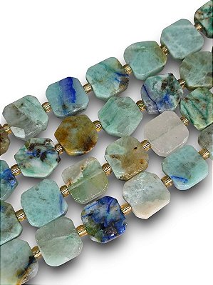 Amazonita Mesclada Quadrada Irregular