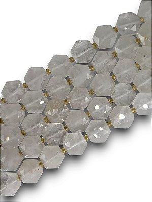 Cristal de Rocha Hexagonal Facetado