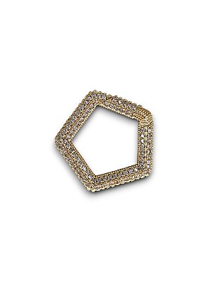 Fecho Cravejado Micro Zircônia Dourado