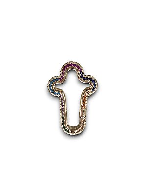 Fecho Cravejado Micro Zircônia Colorida