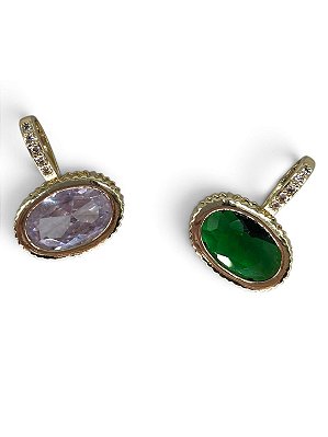 Pingente Oval Zircônia